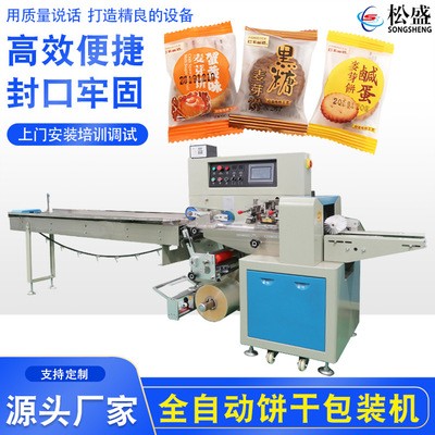 枕式食品包裝機(jī)廠家供應(yīng)蛋糕餅干全自動包裝機(jī)械設(shè)備質(zhì)保2年