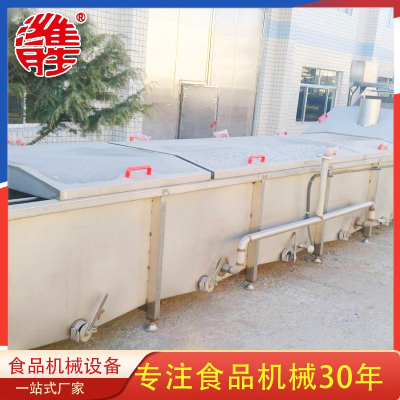 商用蔬菜漂燙預(yù)冷流水作業(yè)線 全自動果蔬漂燙機(jī)設(shè)備 藕帶蒸煮機(jī)