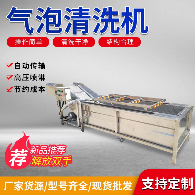 南瓜氣泡蔬菜清洗機(jī) 番茄豆角果蔬清洗設(shè)備 商用全自動(dòng)蔬菜清洗線