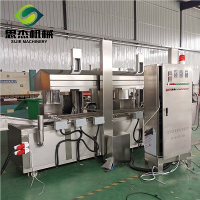 帶魚油炸機 魚罐頭油炸生產(chǎn)設備 魚類油炸流水線 思杰廠家制作