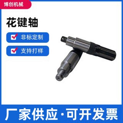 廠家供應(yīng)45#鋼花鍵軸 內(nèi)外圓磨床傳動齒輪電機(jī)軸芯主被動軸批發(fā)