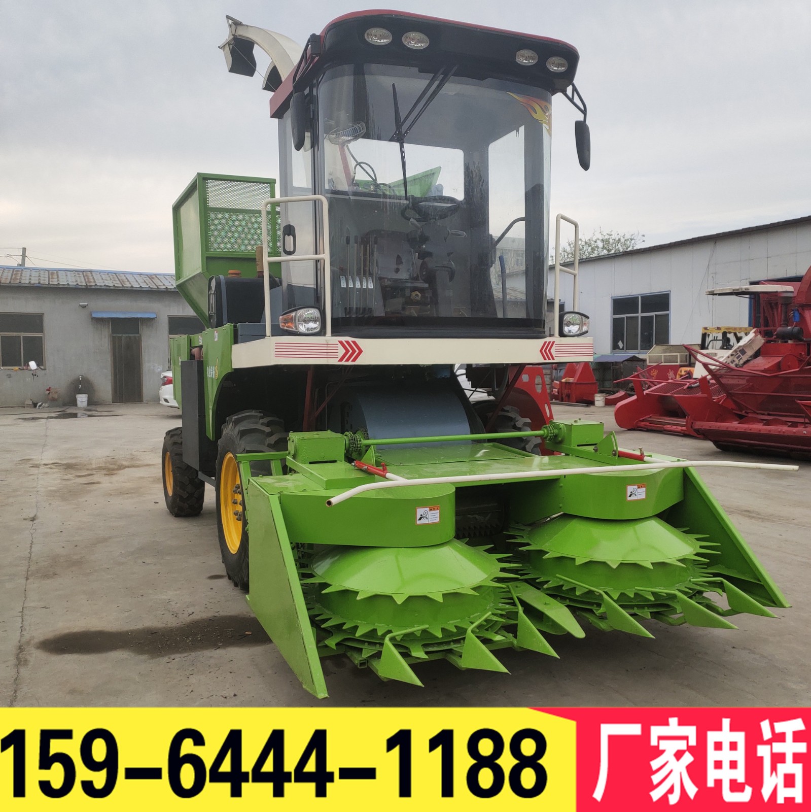 玉米秸稈粉碎收割機(jī)青儲機(jī)青貯飼料牧草回收打包打捆機(jī)圓盤式