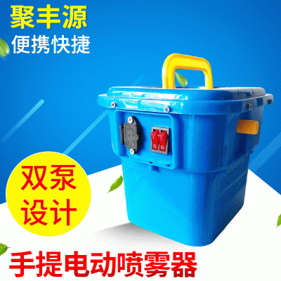 手提便攜式噴霧器 12V雙泵果園打藥機 手提式電動噴霧器