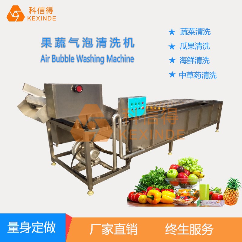 科信得專業(yè)生產(chǎn) 果蔬噴淋式氣泡清洗設(shè)備 全自動(dòng)蔬菜清洗機(jī)
