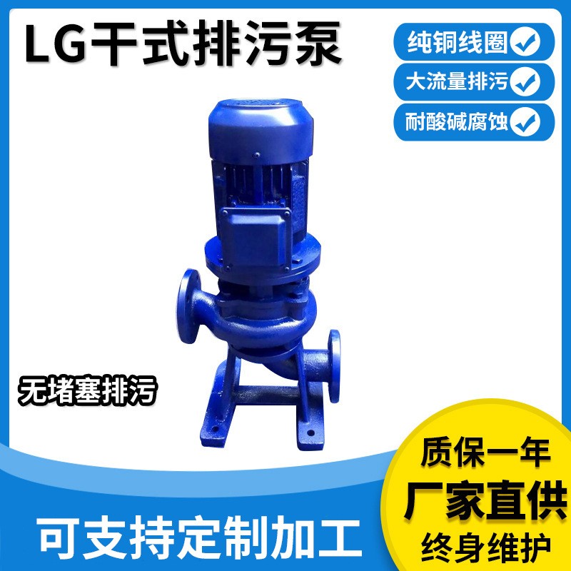廠家供應(yīng)干式排污泵無堵塞立式排污泵LG干式排污泵污水泵噴射泵