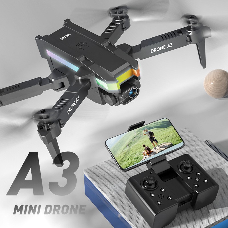 A3炫彩燈光無人機4K航拍遙控飛氣壓定高跨境迷你飛行器玩具drones