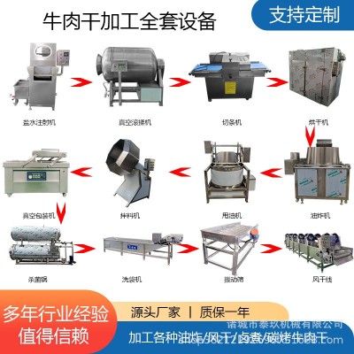 牛肉干加工設備風干手撕牛肉干機器油炸牛肉干生產(chǎn)線牦牛干巴設備