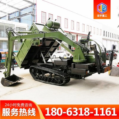 四不像履帶式隨車(chē)挖工礦挖土用隨車(chē)挖水田河道清淤履帶隨車(chē)挖廠家