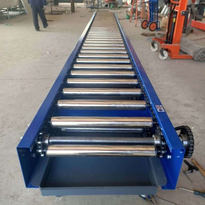 工廠組裝流水線 動(dòng)力輥道輸送機(jī) 遇阻停止?jié)L筒輸送機(jī) 地滾線