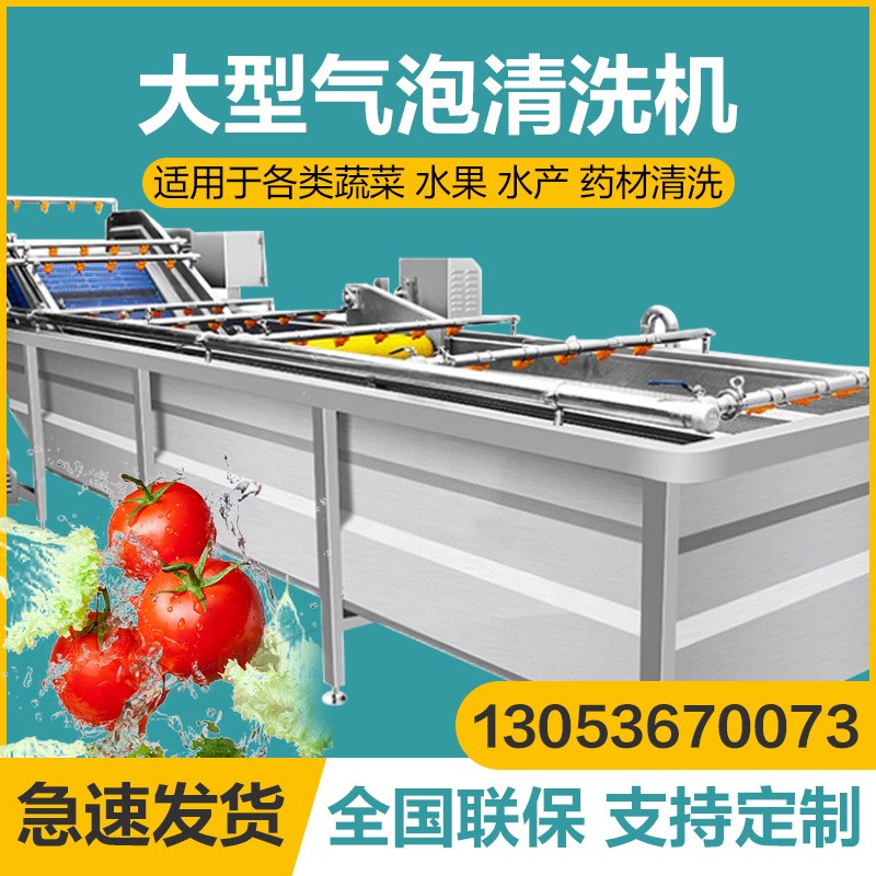 果蔬清洗機(jī)商用全自動高壓噴淋超聲波水果辣椒大棗氣泡清洗線