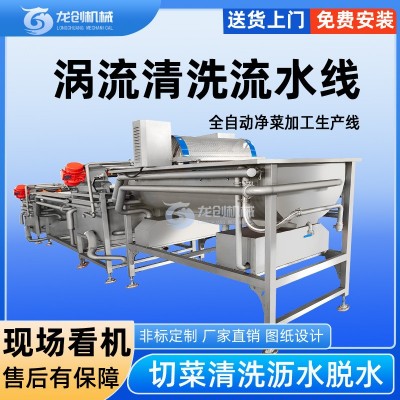 全自動渦流清洗機 凈菜加工不傷品相 切菜旋流清洗瀝水甩干設(shè)備