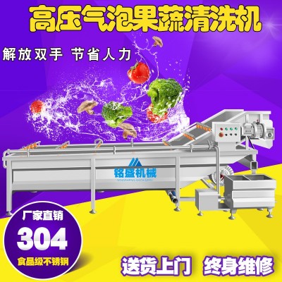 全自動蔬菜清洗機(jī) 不銹鋼榨菜加工生產(chǎn)線設(shè)備 剁椒氣泡清洗機(jī)