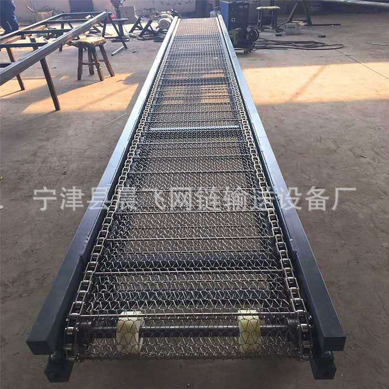 不銹鋼網(wǎng)帶輸送機(jī)海鮮傳送提升機(jī)果蔬食品流水線輸送帶網(wǎng)帶輸送機(jī)