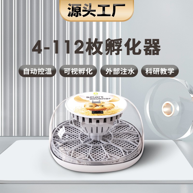工廠直供12枚科學(xué)教研孵蛋器家禽雞蛋孵化器小雞養(yǎng)殖孵化設(shè)備機器