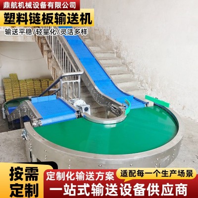 柔性塑料鏈板輸送機(jī)灌裝生產(chǎn)環(huán)形S型輸送機(jī)直播轉(zhuǎn)彎輸送機(jī)流水線 1臺