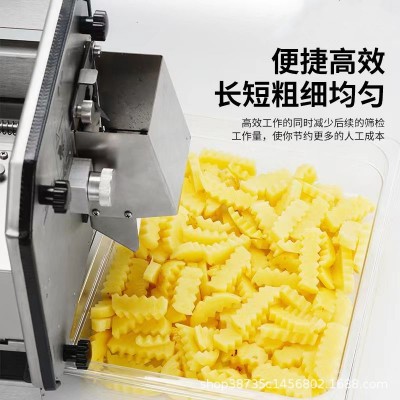 狼牙土豆薯?xiàng)l推條機(jī)不銹鋼波浪薯?xiàng)l刀具電動(dòng)商用狼牙薯?xiàng)l切條機(jī)器