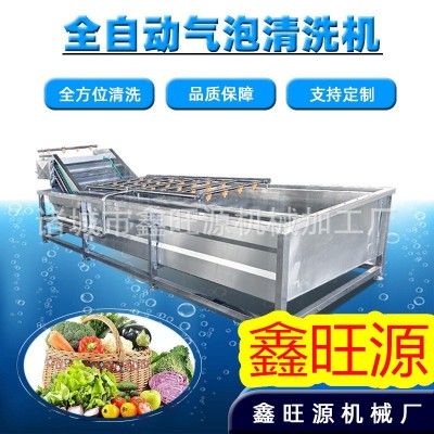 鑫旺源 全自動高壓噴淋氣泡清洗機(jī)蘑菇菌類凈洗機(jī)哪家質(zhì)量好果蔬