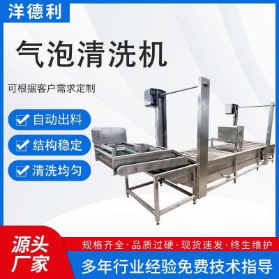 蘋(píng)果香梨獼猴桃氣泡清洗機(jī)噴淋式瓜果氣泡清洗機(jī)生姜清洗加工設(shè)備