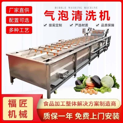廠家蓮藕生姜高壓噴淋清洗設(shè)備泡翻滾洗菜機(jī)茶葉清洗風(fēng)干流水線